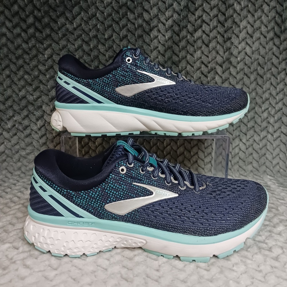 Brooks Ghost 11 Blue Women's Walking Running Sneakers Shoes Wide Size 7